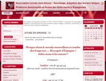 Tablet Screenshot of levrier-mon-amour.fr